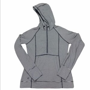 Athletica striped half zip with hood xxs